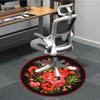 1pc Floral Pattern Chair Carpet for Office, Round Non Slip Durable Large Size Office Carpet, Suitable for Office