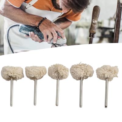 Practical High Quality Wool Polishing Wheel 3mm Shank Grinders Accessories White& Silver For Metal/ Jade/olives/walnut