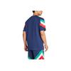 Adidas Originals Comfortable And Stylish Crew Neck Pullover Pattern Print Short Sleeve T-Shirt Men Tops Navy-Blue IY4631