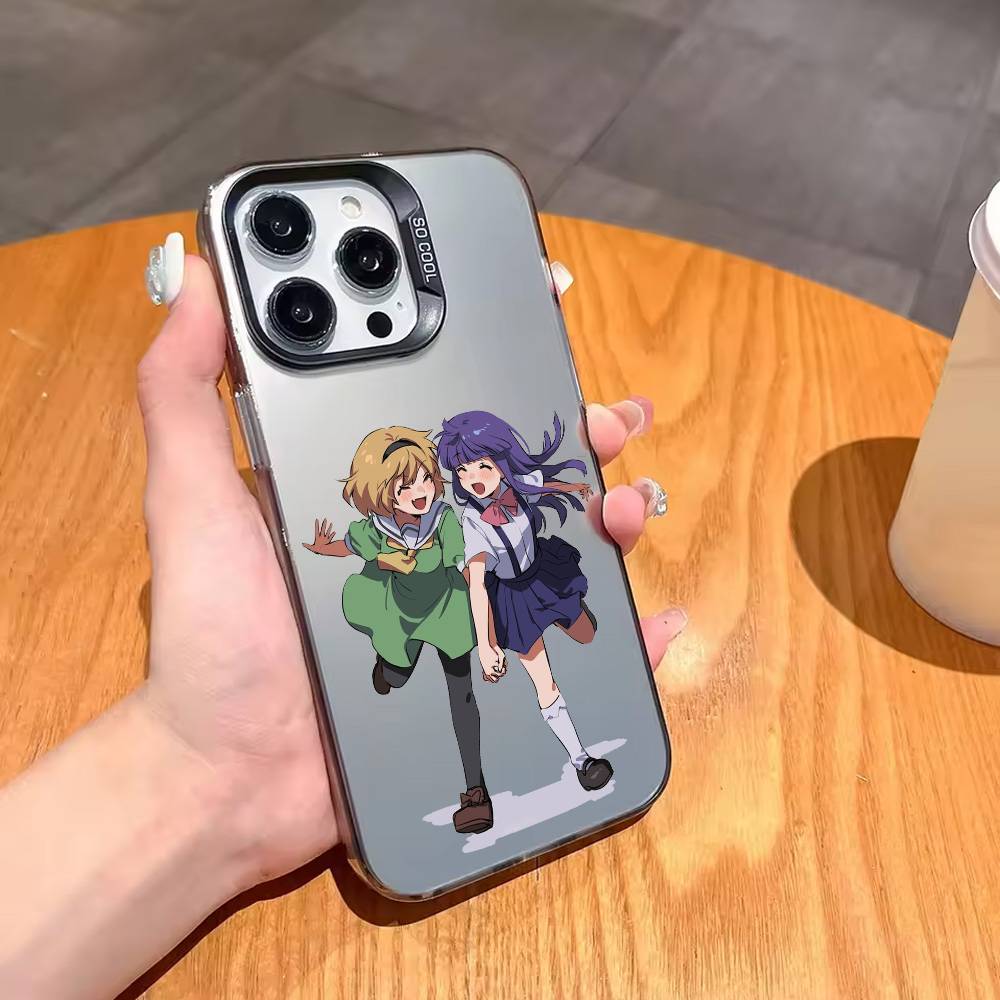 H-Higurashi W-When-N They Cry  Phone Case For iPhone17,16,15,14,13,12,11 Plus,Pro Max Candy Silver Plated Inside Cover