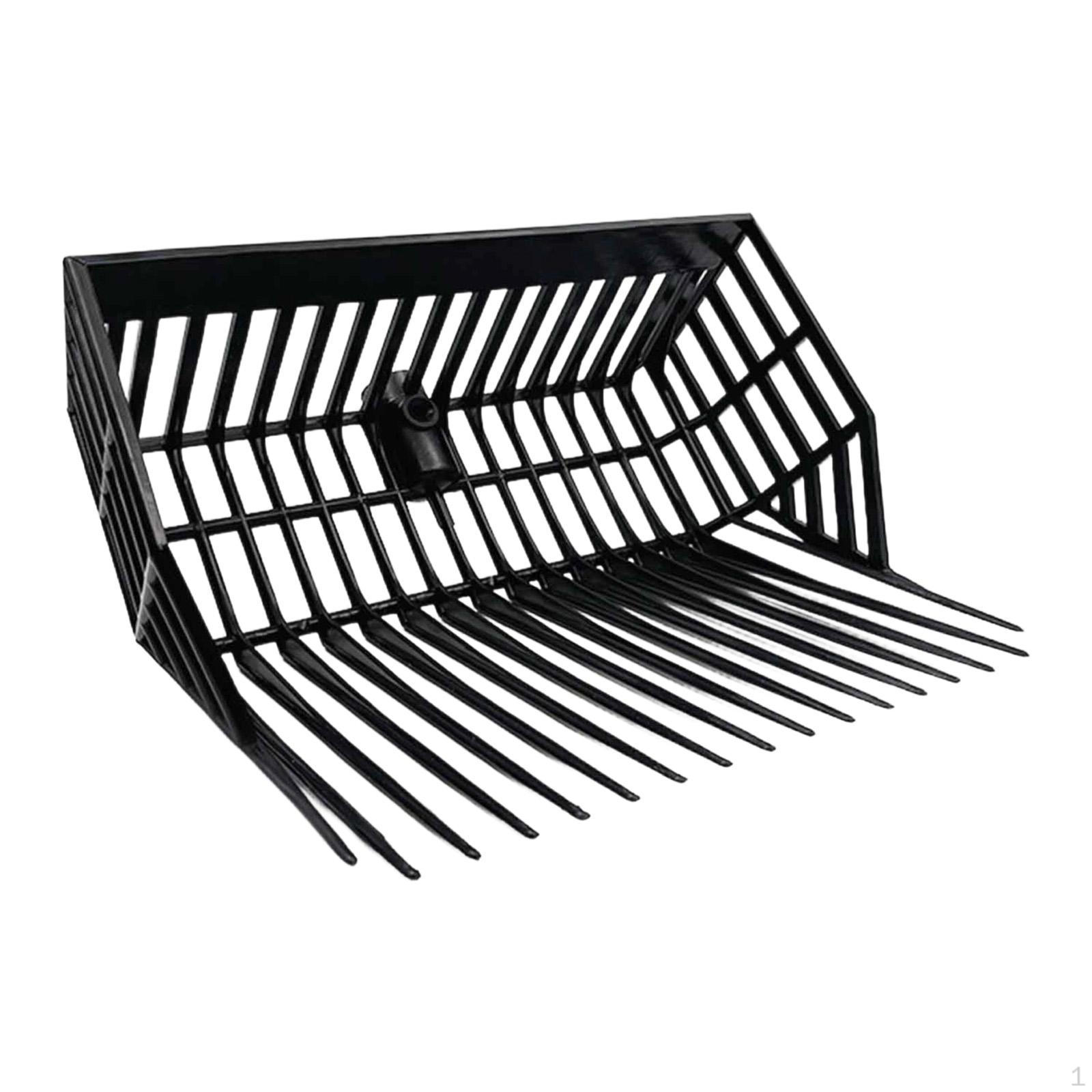 

Horse Manure Fork Replacement Head Angled Tines Mulch Rake for Stable чорний
