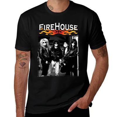 Retro Firehouse Band Tribute Graphic Gift For Fan Tshirt Minimalist Plain Crew Neck Tshirt