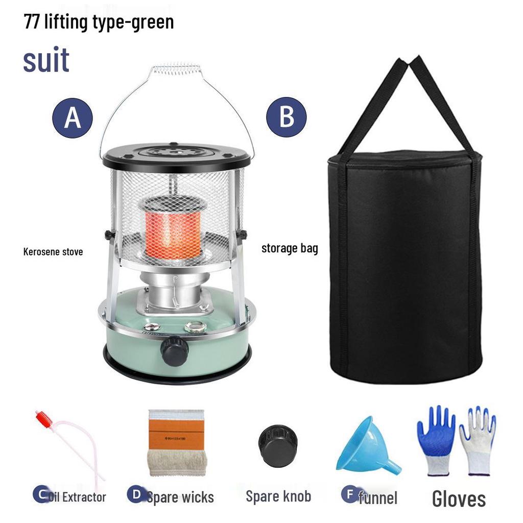 Windproof Outdoor Kerosene Heater & Liftable Multi-Functional Cooking Stove