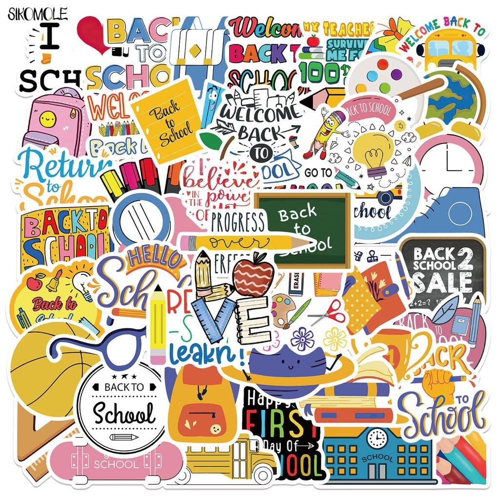 10 30 50PCS Cartoon School Season Stickers Student Supplies DIY Toys Luggage Skateboard Diary Laptop Decals Graffiti Sticker F5