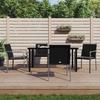 Vidaxl 5-Cz. Gartenmöbel-Set mit Kissen, Polyrattan und Stahl
