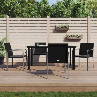 Vidaxl 5-Cz. Garden Furniture Set With Cushions, Polyrattan And Steel
