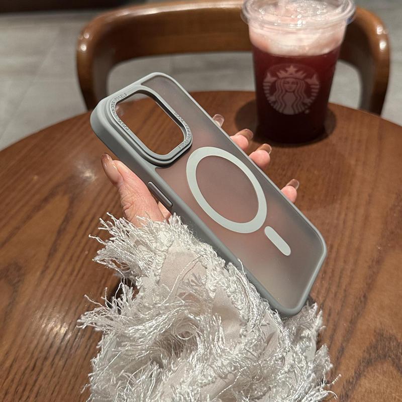 

Titanium gray magsafe wireless charging phone case for iPhone 16 15 14 13 12 11 Pro Max Plus magnetic shockproof hard back cover For iPhone 11 Pro