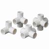 PVC Multi-Way Fittings: 3D Tee, 4-Way, 5-Way, 6-Way, 90° Elbow for Water Pipes (Sizes: 20, 25, 32, 40, 50).