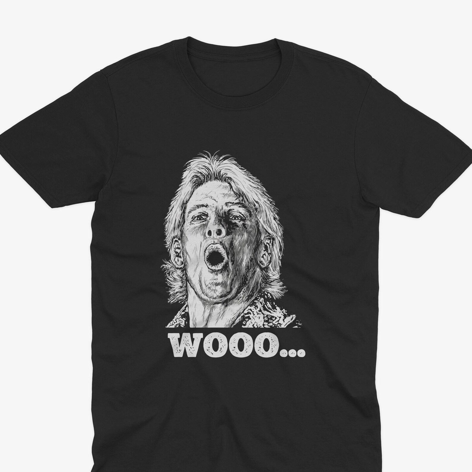 WOOO Vintage Wrestling Legend Tee – Iconic Flair Tribute Shirt, Ric Flair T-Shirt, Ric Flair Woo, Wrestling T-Shirt, Nature Boy T-Shirt S