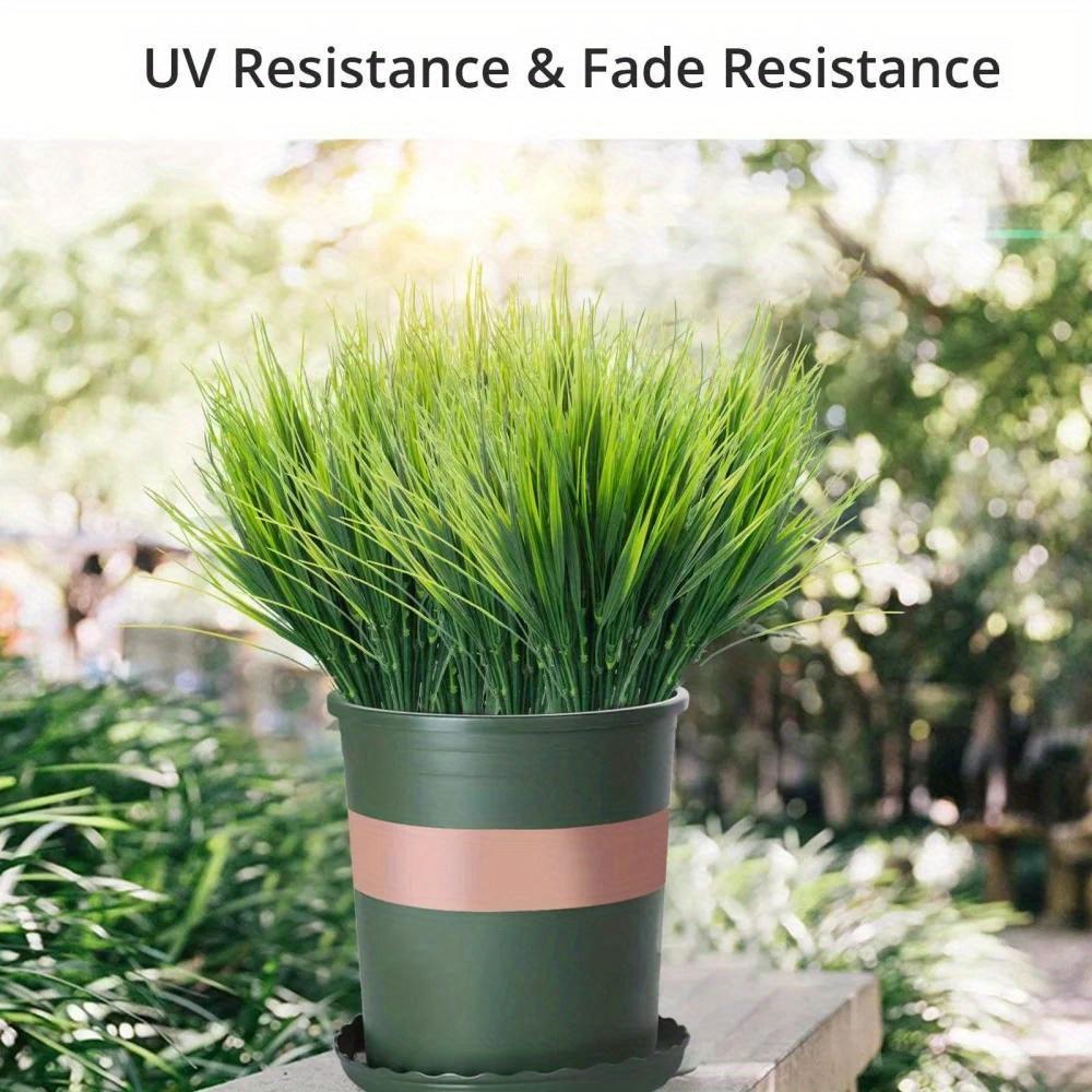 2Pcs Artificial Plastic 7-branch Grass Plant Green Grass Imitation False Plant Home Decoration Gardening Grass Outdoor Decor