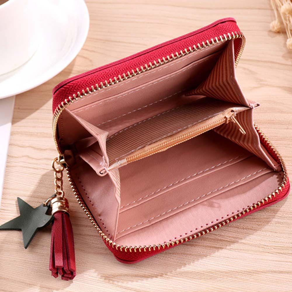 Tassel Letter Multifunctional Handbag Korean Money Bag Women Wallets Small Coin Purse Card Holders