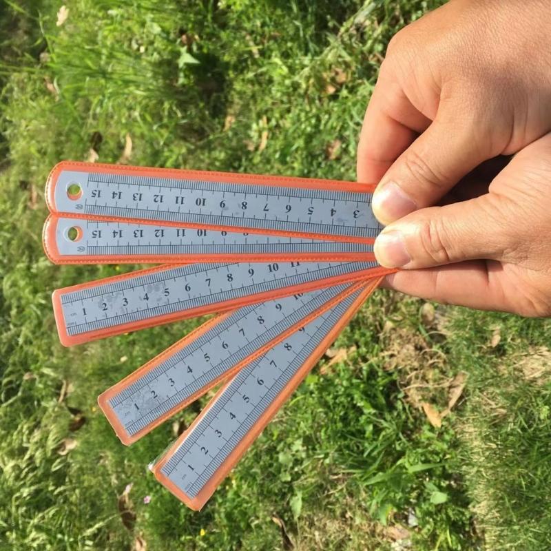 3 Pcs Metal Ruler with Double-Sided Scale Stainless Steel Rulers Suitable for Students Architects Teachers Drawing