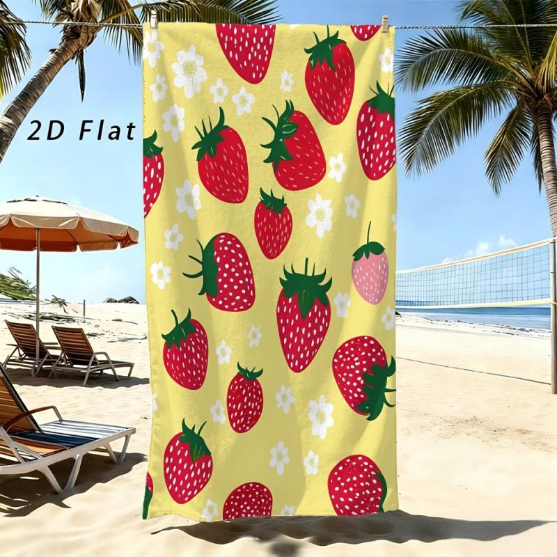 Dackel mit roter Baskenmütze Rot-Weißer Vertikalstreifen Strandtuch Schnelltrocknend Saugfähiges Mikrofaserhandtuch Für Strand Pool Schwimmen