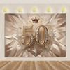 50th Birthday Party Decoration Backgound Surprise Colorful Glitter Balloon Cake Gift Banner Family Happy Photography Studio Prop