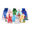 Christmas Drawstring Present Bags Set 30 Pcs With 32 Tags For Festive -Gifting Christmas Drawstring -Gift Bags Size For Holiday