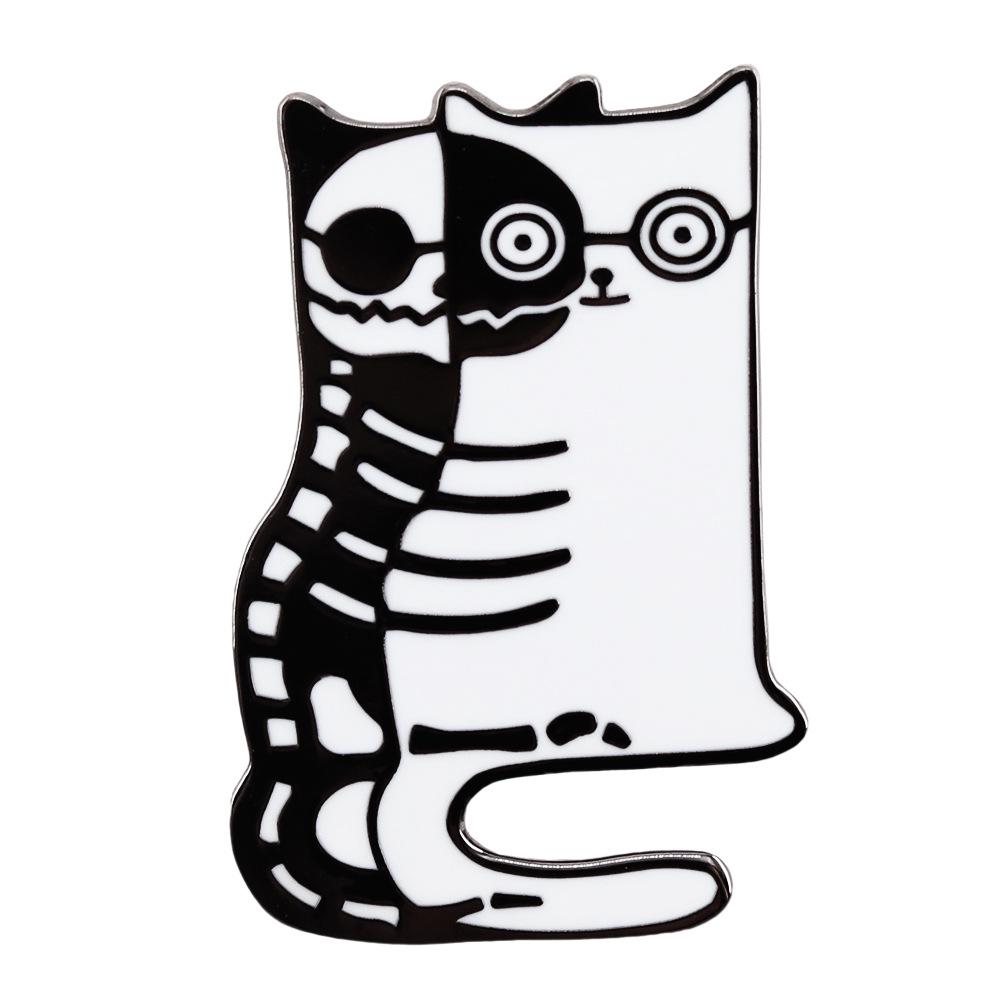 Schrödinger s Cat Quantum Mechanics Brooch - Creative Physics Pin for Backpack