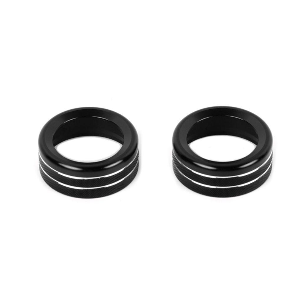 2PCS Center Console Audio Switch Knob Trim Ring Center Control Ring Knob Trim Covers For Bronco Sport 2026+ Black China Mainland