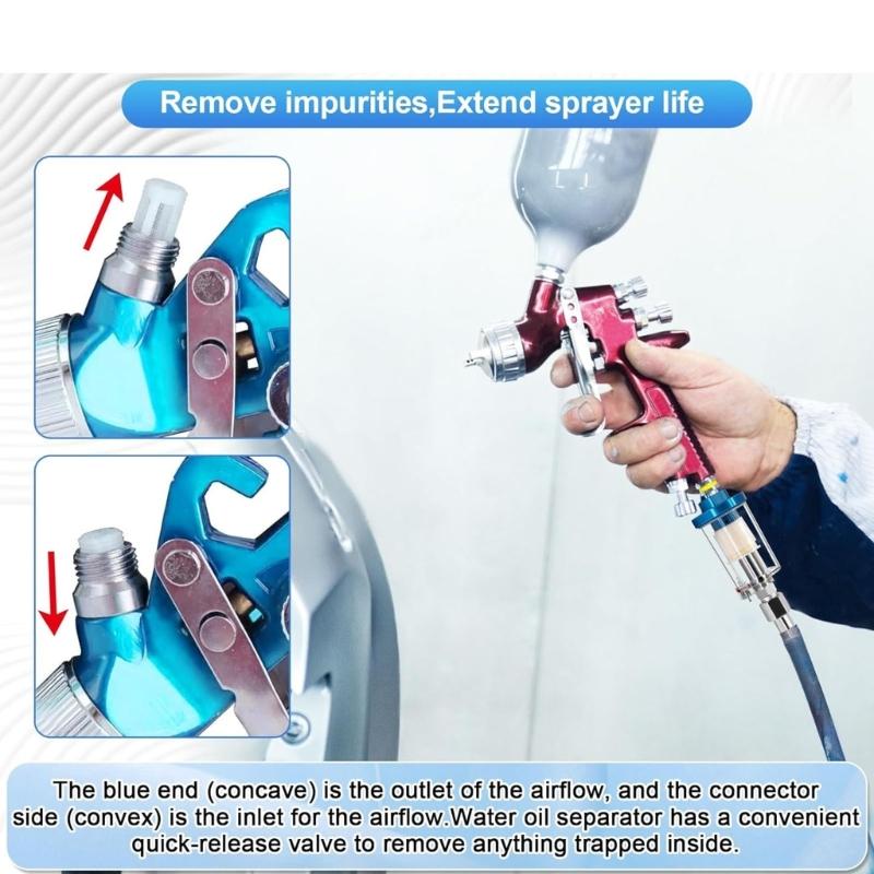 1/4inch NPT Professional Oil Water Separation Filter Pneumatic Parts for Sprays Paint Air Line Compressor Fitting