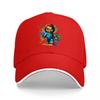 Chucky Horror Movie Character Baseball Cap Black Adjustable Hat with Colorful Splash Design for Fans of Classic Horror Films