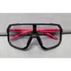 Used SCVCN Sports Sunglasses Black Red