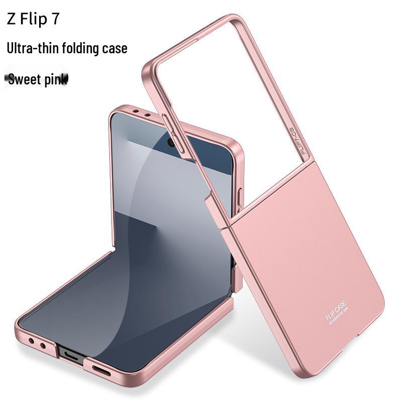 GKK Solid Color Anti-drop PC Case for Samsung Z Flip7 - Large Window, Skin-feel, Cross-border, Foldable Screen Protection