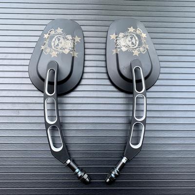 Motorcycle 8mm Rear View Side Mirrors For Harley Touring Road King Fatboy SPORTSTER XL883 1200 Forty Eight Dyna Heritage Softail