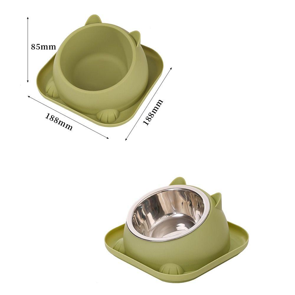 Stainless Steel Pet Food Dispenser Bowls with Non-Slip Pad Cat Feeder Cat Bowl Container