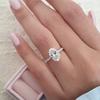 Custom Women Jewelry Cubic Zirconia Eternity Ring Promise Oval Diamond Engagement Wedding 925 Sterling Silver Ring