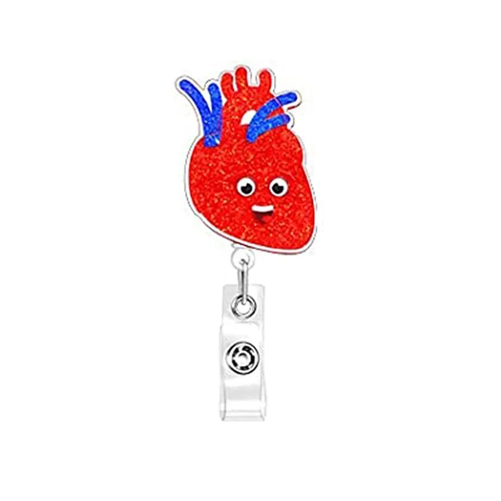 New Style Cute Cartoon Retractable Nurse Badge Reel Clip Badge Holder Students Doctor ID Card Holder Keychain Gift