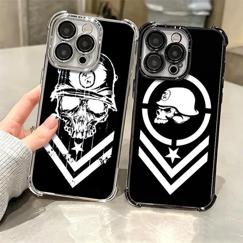 Motocross Metal Mulisha Soft Phone Case For iPhone 15 16 17 Air 14 Pro Max 16E Plus 13 12 Mini Plating Anti-Fall Fundas