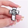 Spille Smaltate Croce di Gesù Personalizzate Corona di Spine Brooches Cristiani Distintivi da Giacca Gioielli Gotici Regalo per Amici