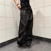 American Japanese Hong Kong Style High Street Retro Striped Pleated Scimitar Pants Men's and Women's High-end Casual Pants Tide
