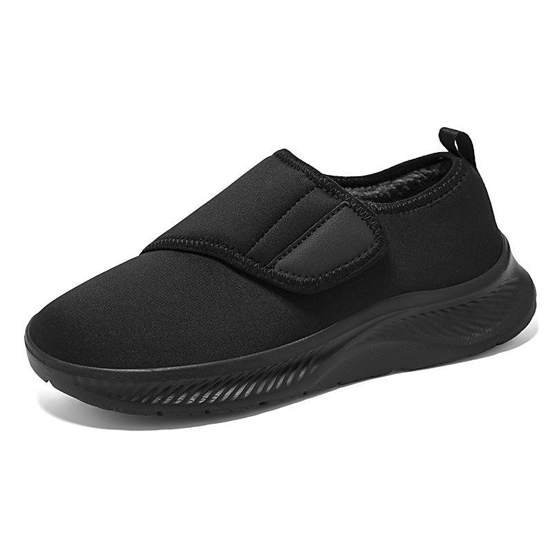 Direct supply of new warm outdoor sports wide last shoes casual velvet cotton shoes non-slip solid color winter shoes