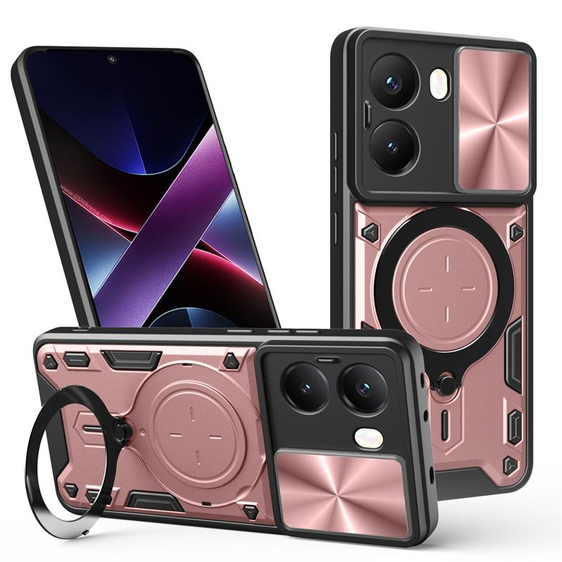 For Poco X7 Pro 5G Case Slide Lens Shockproof Back Cover for Poko Little X7 X7 Pro X7pro Pocox7pro Car Magnetic Ring Stand Funda