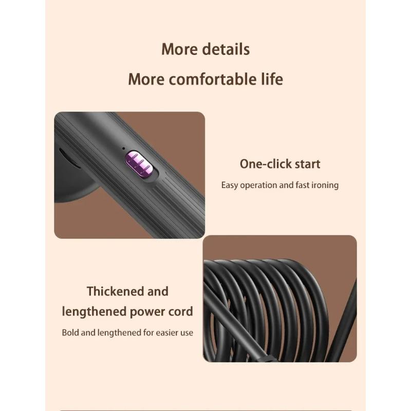Portable Travel Hanging Iron, Handheld Steamer Iron, Travel Specific Fast Heating, Clothing Fabric Ironing Machine with Handle