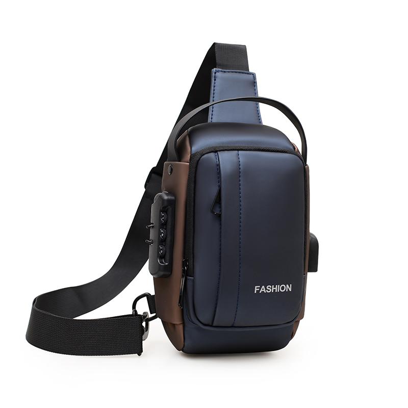 Small Version Men's Waist Packs Chest Bag Lightweight Men's Small Fanny Bag Anti-theft Password Lock Design Men's Shoulder Bag