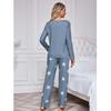 European and American Spring and Autumn Pajamas Set Milk Silk Long-sleeved Trousers Loungewear Imitation Cotton Outer Wear Home Ladies Set