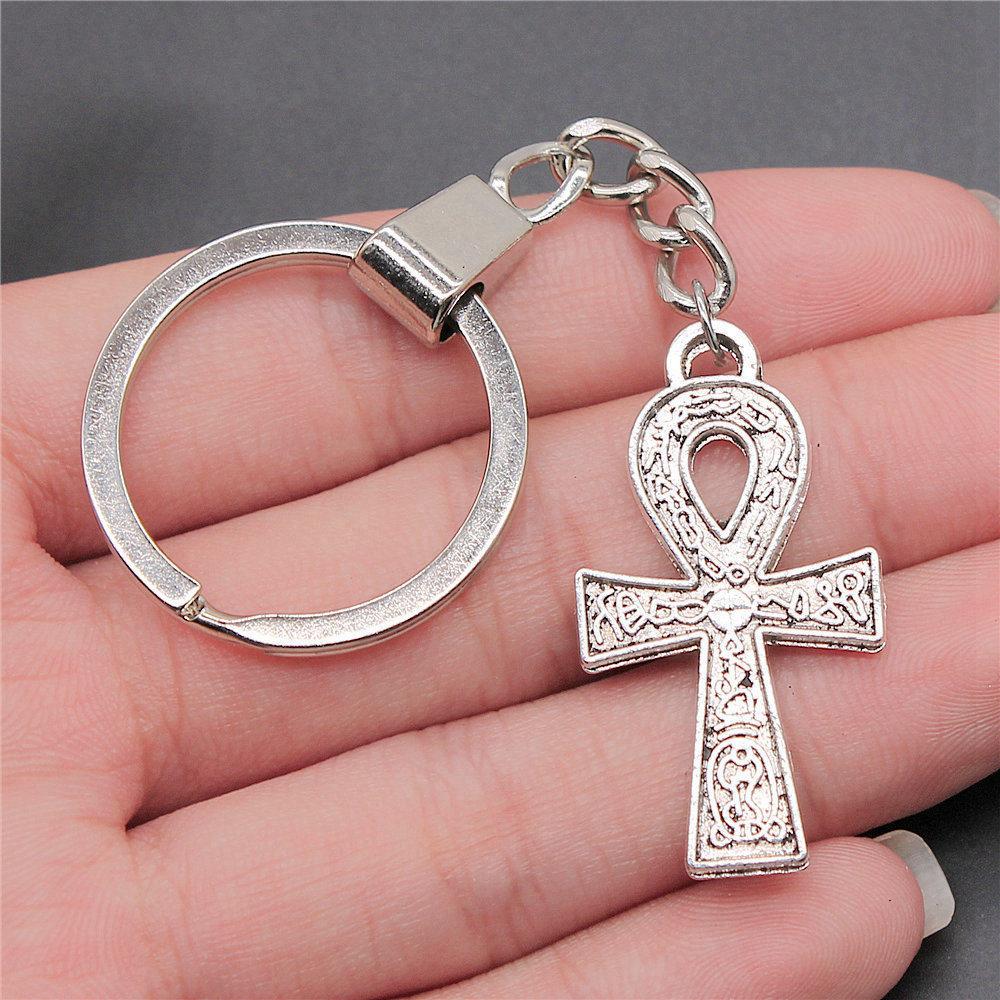 30mm Keychains Bat Cross Skull Vintage Jewelry Supplies QY006