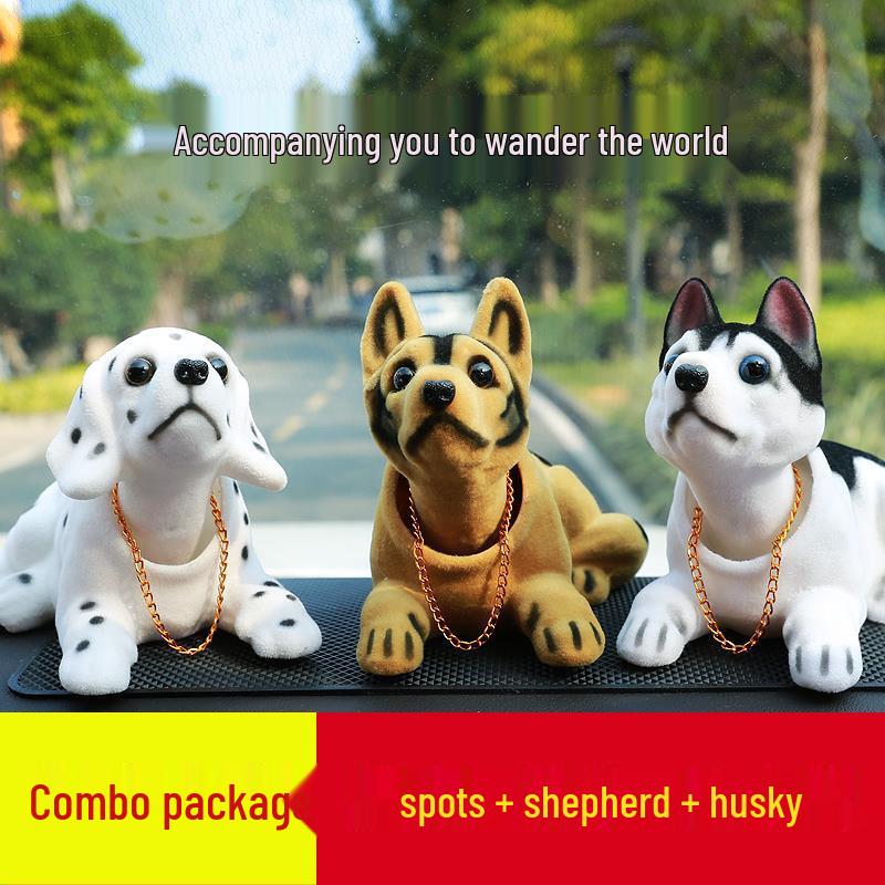 Niedliche Cartoon-Hund Wackelkopf-Ornament für die Autoinnendekoration