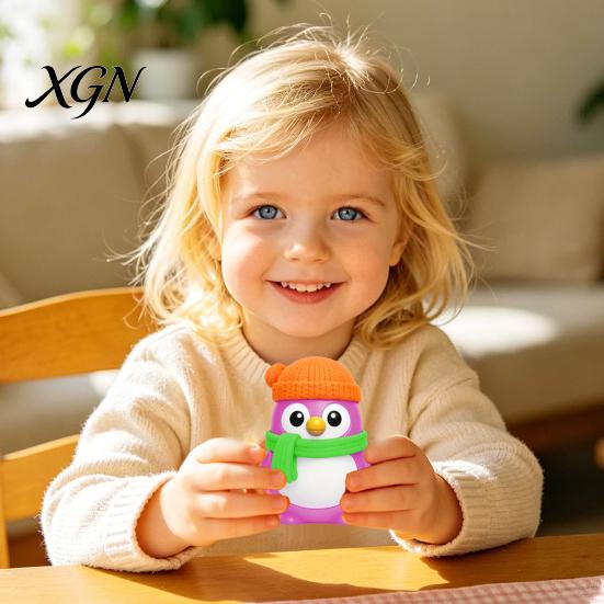 Pinguin Stressabbau Spielzeug Cartoon Strickmütze Schal Kneten Sensorischer Ball Anti-Angst Weiches Tier Schreibtisch Kinder