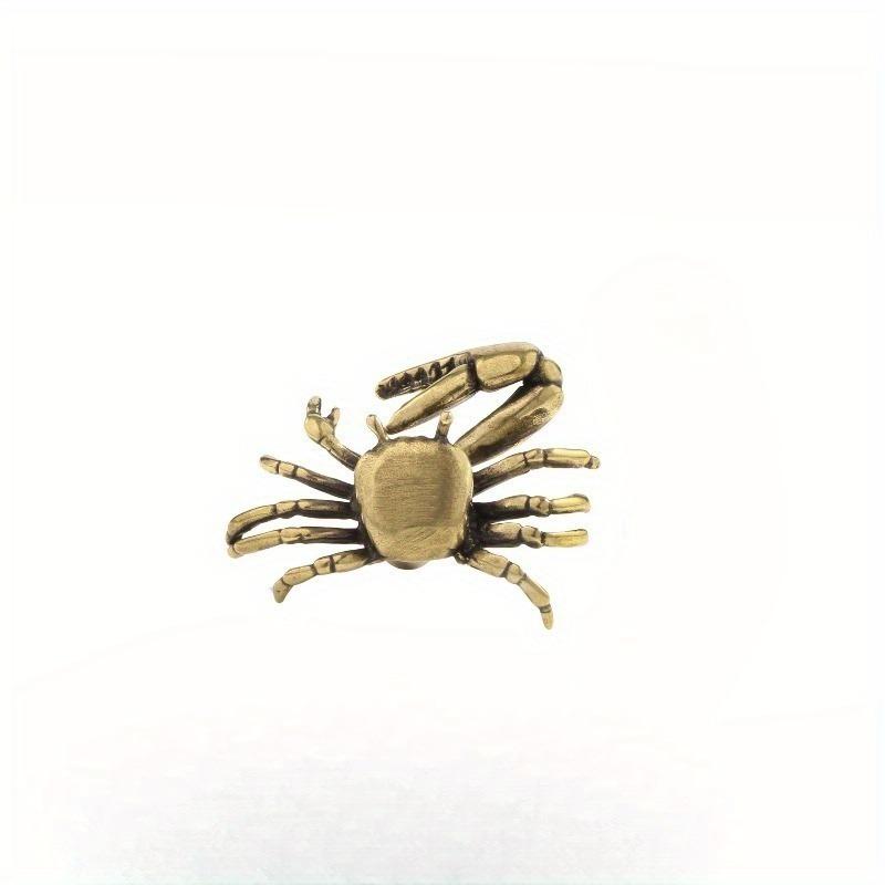 

Brass Crab Cabinet Knobs Drawer Pulls Retro Sea Theme Nautical Style Single Hole Kitchen Bedroom Closet Handles Decorative бронзовий
