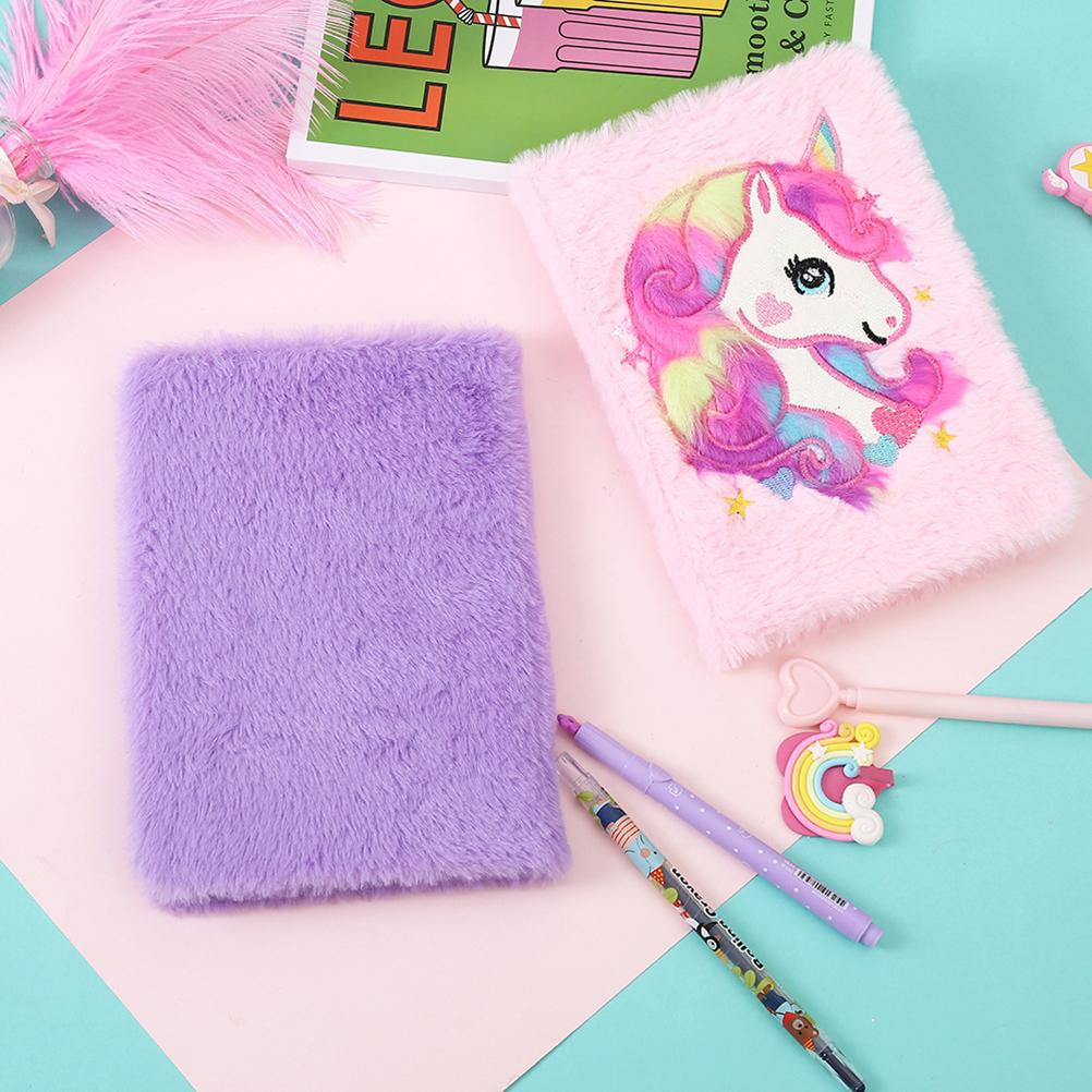 Fluffy Plush Notebook Cute Diary Book Notepad Travel Journal Book for Students