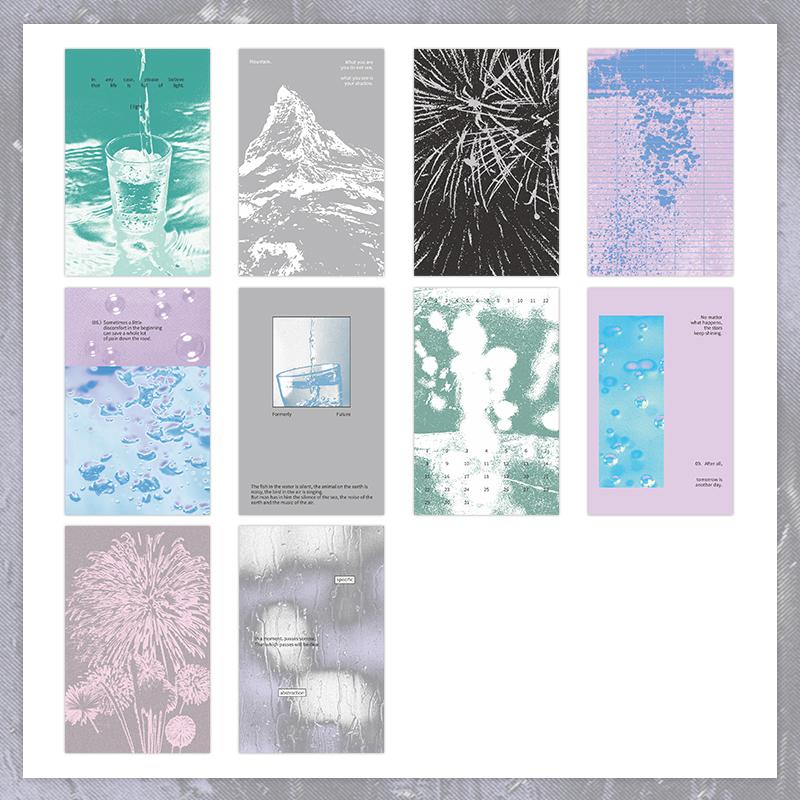 10 Pcs Material Pack Slow Heat Season Series Beautiful INS Hand Account DIY Material Decoration Background Base Material Sticker
