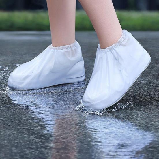 1 Pair Waterproof Rain Shoe Cover Non-Slip Reusable Slip-On Overshoes Men Women Travel Outdoor Rain-proof Boot Shoes Protector