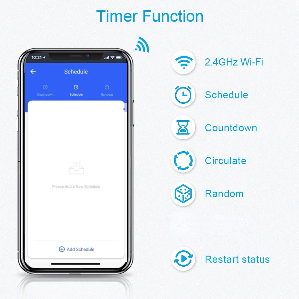 Melery Tuya WiFi Boiler Water Heater Israel Switch Smart Socket 40A Time Schedule Voice Control Google Home App Alexa Echo Dot