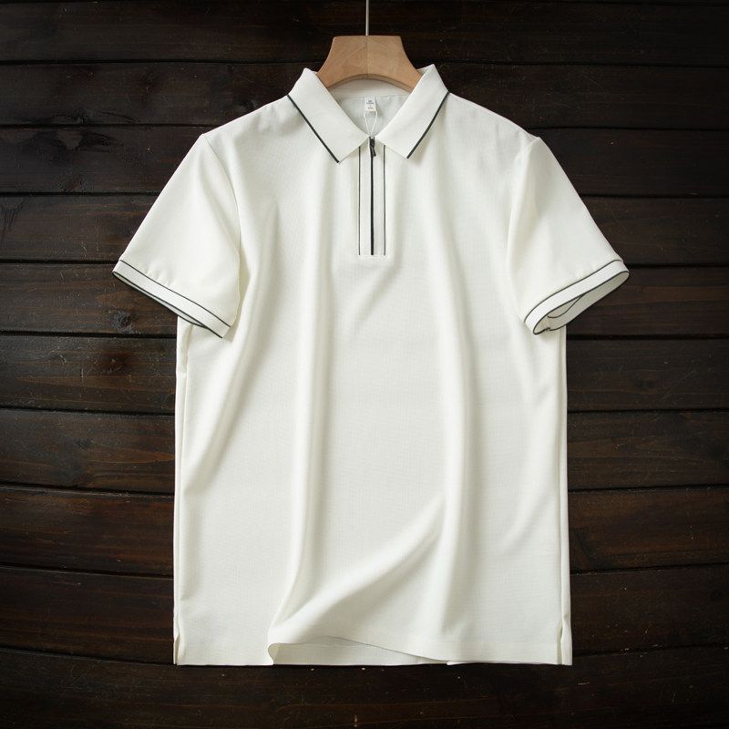 Cool Breathing Moisture Wicking UPF50 + Cool Feeling Sun Protection Summer Men's Casual Breathable Short Sleeve Polo Shirt