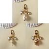 Oceanic Shell Alloy Keychain Pearls Accent Lightweight Versatile Purse Charm Jewelry Multi Functional Accessory