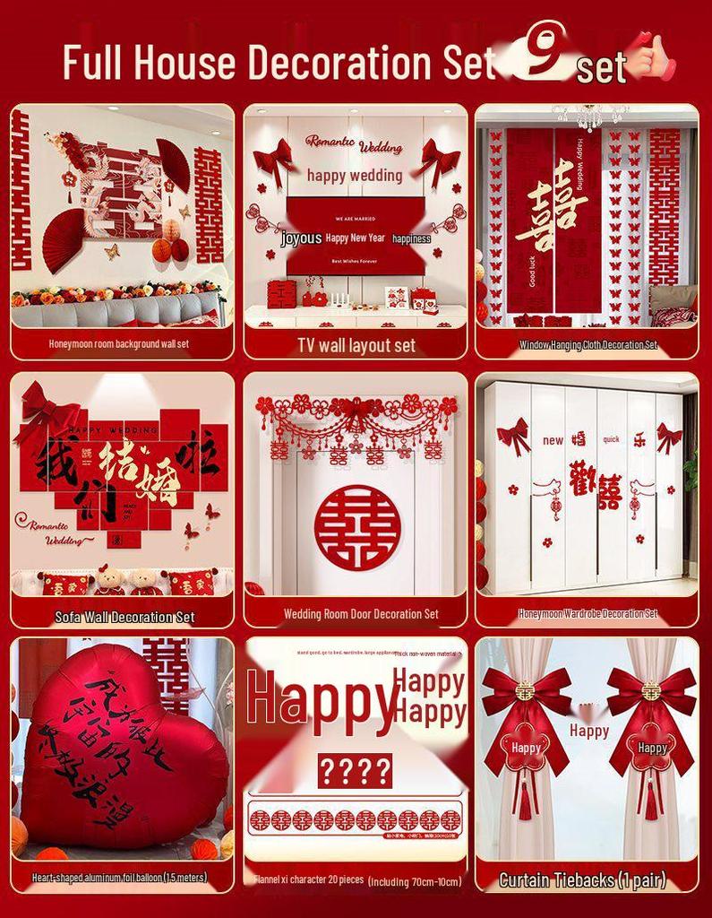 Komplett Bröllopsrumsinredningsset för Sovrum & Nytt Hus