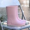 Fashion Women's Medium Tube Non-slip Waterproof Shoes Rain Shoes Rain Boots Water Boots Thermal Cover Shoes Adult Long Tube