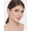 Jewellery Valentine Gifts Collection Swiss Zircon Leaf Shape Earrings for Girls and Women